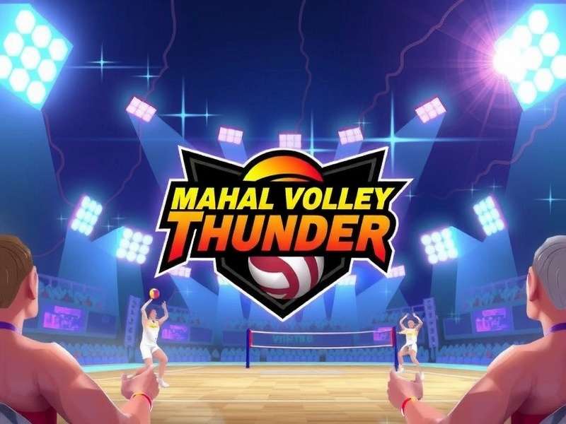 Mahal Volley Thunder - Indian Volleyball Game Mahal Volley Thunder Game Banner